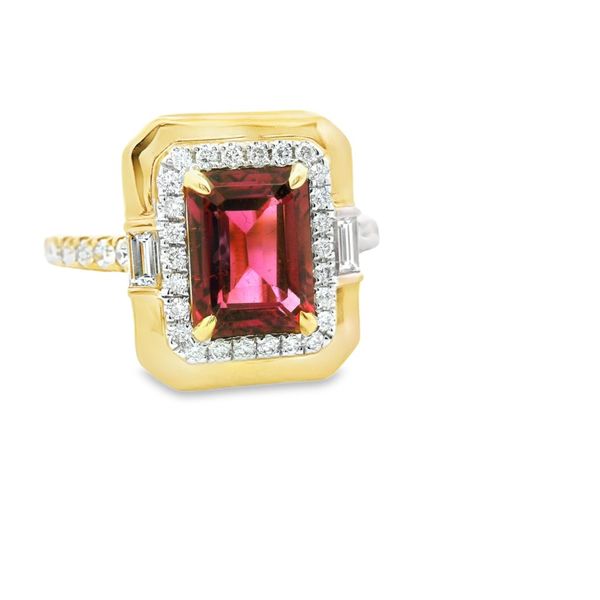 Pink Tourmaline and Diamond Ring Hogan's Jewelers Gaylord, MI