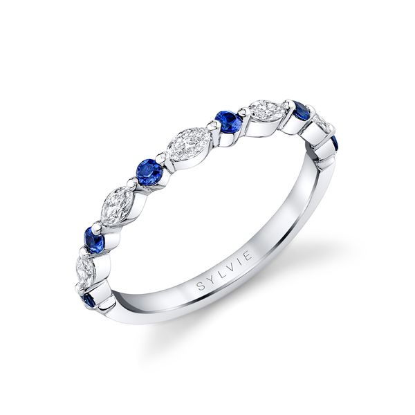 Sapphire and Diamond Band Hogan's Jewelers Gaylord, MI