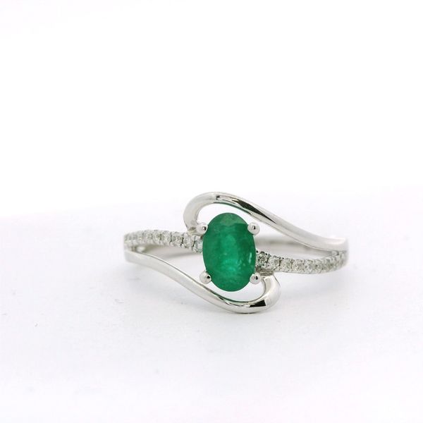 Emerald and Diamond Ring Hogan's Jewelers Gaylord, MI