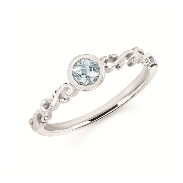 Aquamrine Filigree Ring Hogan's Jewelers Gaylord, MI