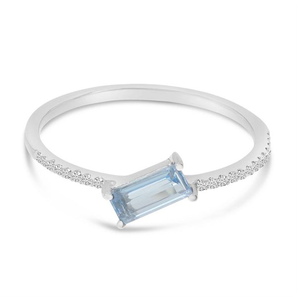Blue Topaz and Diamond Fashion Ring Hogan's Jewelers Gaylord, MI