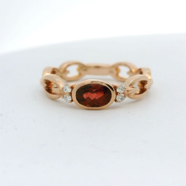 Garnet and Diamond Chain Fashion Ring Hogan's Jewelers Gaylord, MI