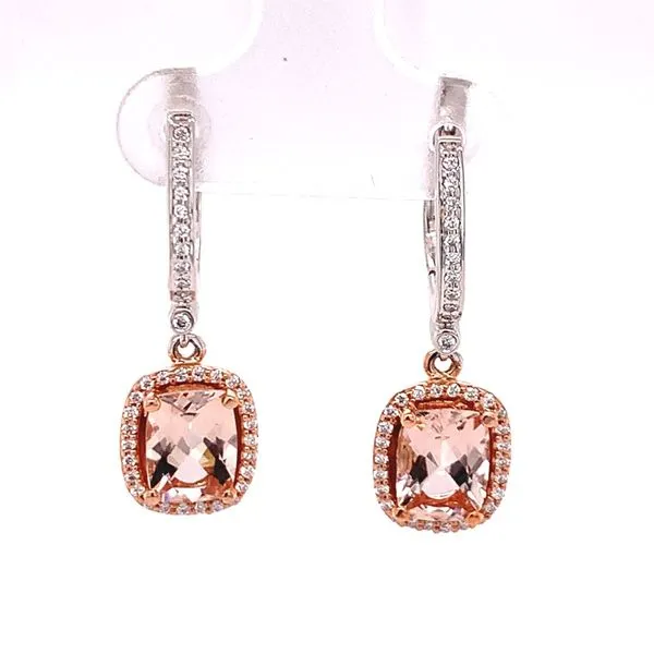 Morganite and Diamond Earrings Hogan's Jewelers Gaylord, MI