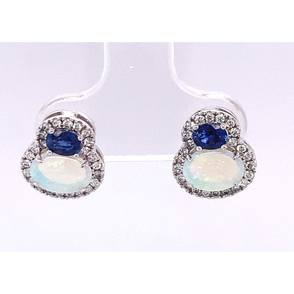 Opal/Sapphire and Diamond Earrings Hogan's Jewelers Gaylord, MI