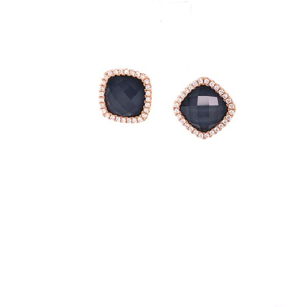 Diamond and Hematite Stud Earrings Hogan's Jewelers Gaylord, MI
