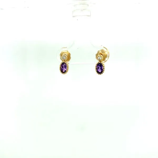 Amethyst and Diamond Earrings Hogan's Jewelers Gaylord, MI