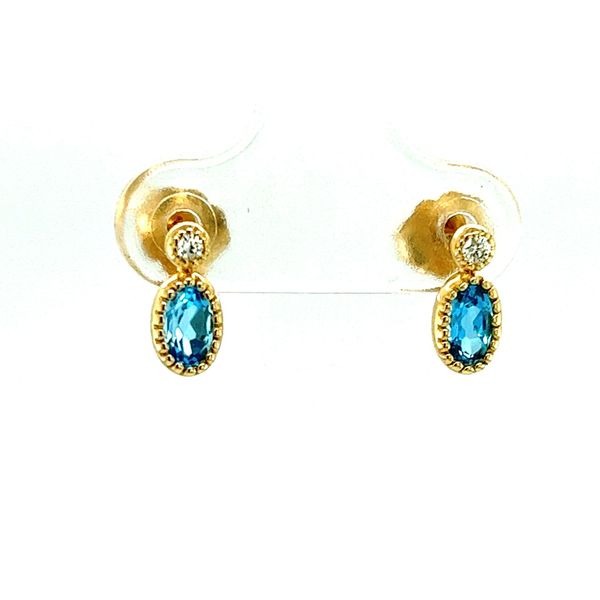 Blue Topaz and Diamond Earrings Hogan's Jewelers Gaylord, MI