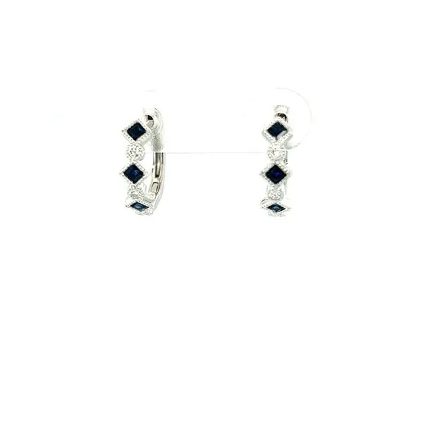 Sapphire and Diamond Huggie Earrings Hogan's Jewelers Gaylord, MI
