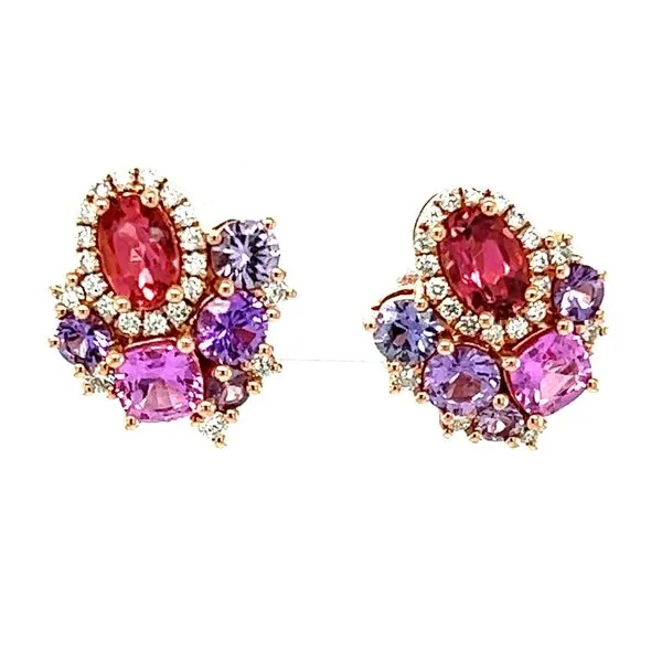 Tessarye Cluster Colored Stone Earrings Hogan's Jewelers Gaylord, MI