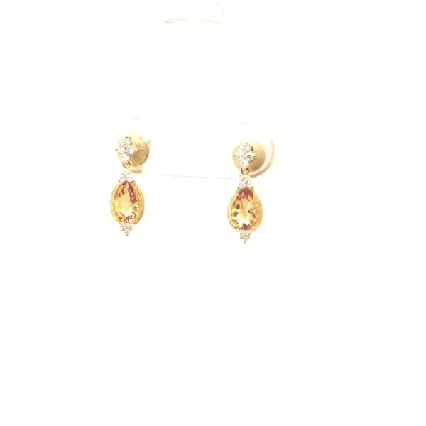 Citrine and Diamond Earrings Hogan's Jewelers Gaylord, MI