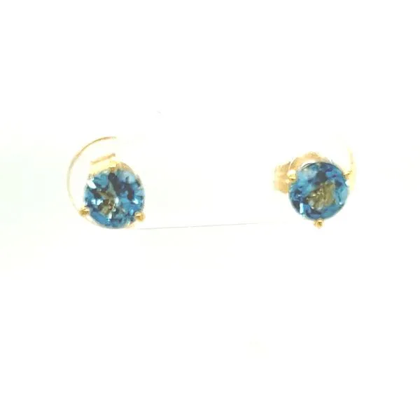 Blue Topaz Stud Earrings Hogan's Jewelers Gaylord, MI