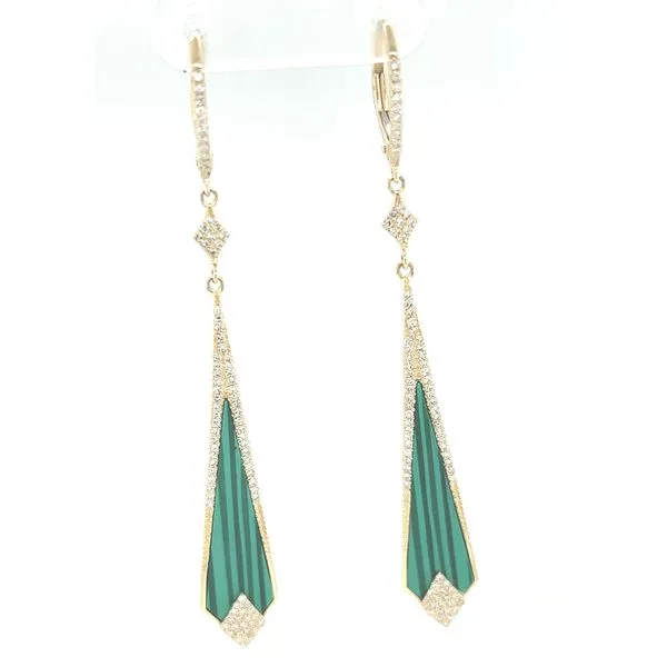 Malachite Dangle Earrings Hogan's Jewelers Gaylord, MI