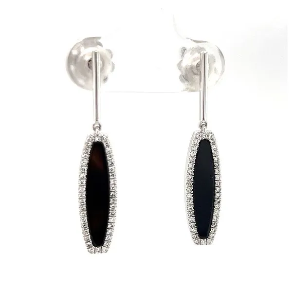 Black Onyx and Diamond Earrings Hogan's Jewelers Gaylord, MI