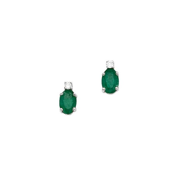 Emerald and Diamond Earrings Hogan's Jewelers Gaylord, MI