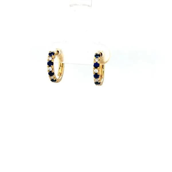 Sapphire and Diamond Huggie Earrings Hogan's Jewelers Gaylord, MI