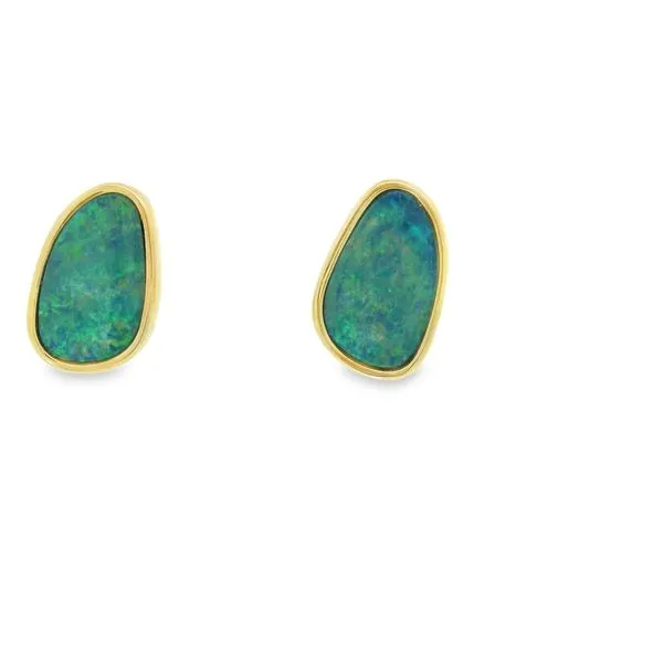 Black Opal Doublet Earrings Hogan's Jewelers Gaylord, MI