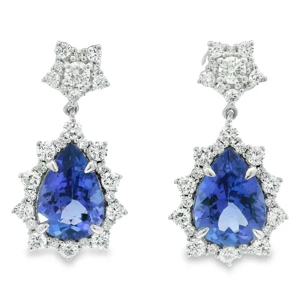 Tanzanite and Diamond Dangle Earrings Hogan's Jewelers Gaylord, MI