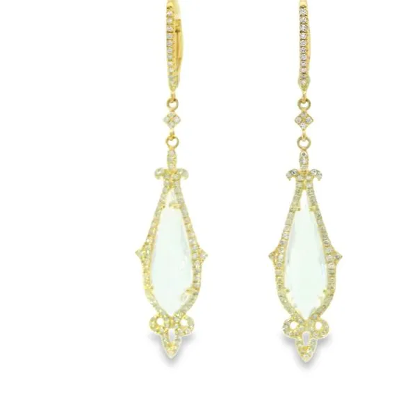 Quartz and Diamond Dangle Earrings Hogan's Jewelers Gaylord, MI
