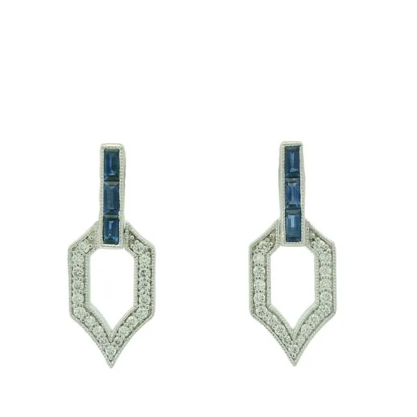 Blue Sapphire and Diamond Earrings Hogan's Jewelers Gaylord, MI