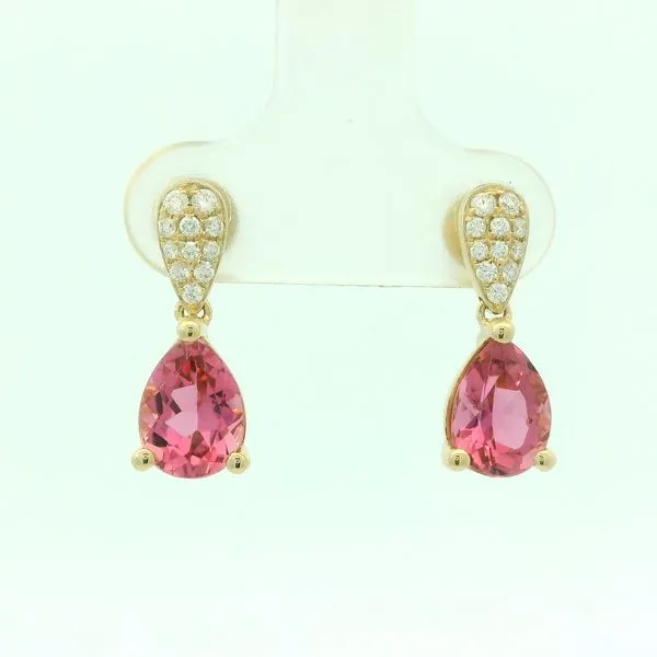 Pink Tourmaline and Diamond Earrings Hogan's Jewelers Gaylord, MI