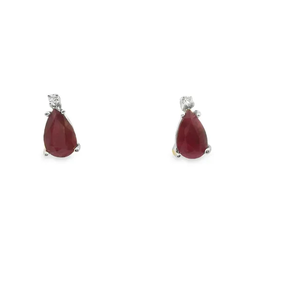 Ruby and Diamond Studs Hogan's Jewelers Gaylord, MI