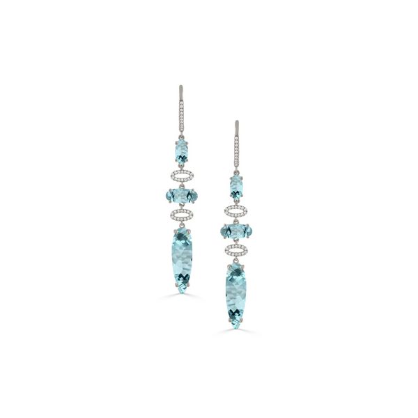 Multi Shape Topaz and Diamond Earrings Hogan's Jewelers Gaylord, MI