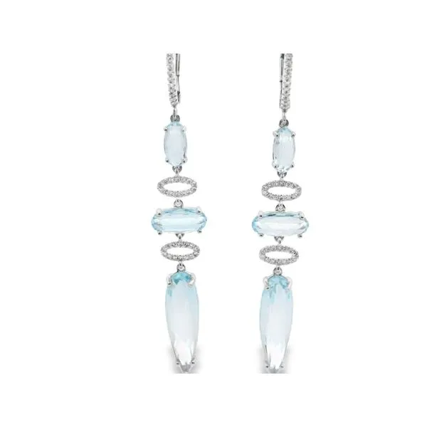 Multi Shape Topaz and Diamond Earrings Hogan's Jewelers Gaylord, MI