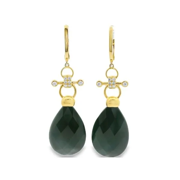 Black Onyx and Diamond Earrings Hogan's Jewelers Gaylord, MI