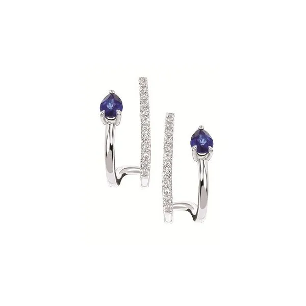 Sapphire and Diamond Huggies Hogan's Jewelers Gaylord, MI