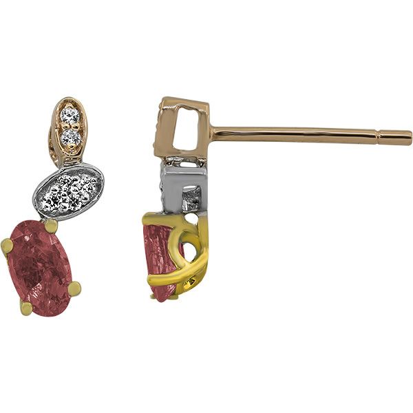 Tri Tone Ruby Earrings Hogan's Jewelers Gaylord, MI