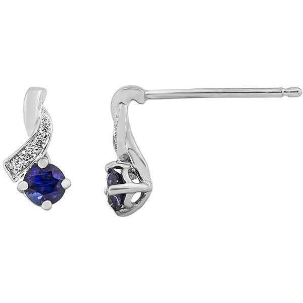 Sapphire and Diamond Earrings Hogan's Jewelers Gaylord, MI