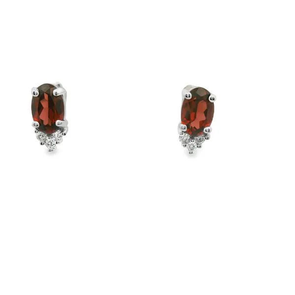 Garnet and Diamond Earrings Hogan's Jewelers Gaylord, MI