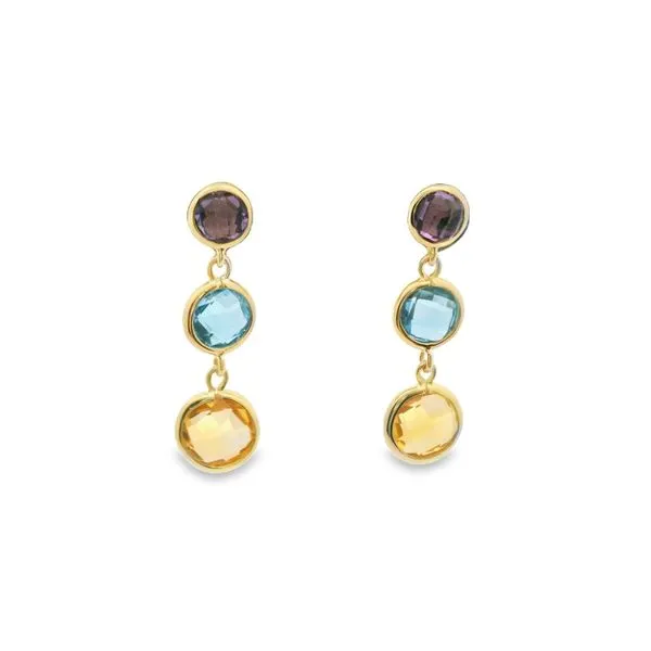 Amethyst Blue Topaz and Citrine Earrings Hogan's Jewelers Gaylord, MI