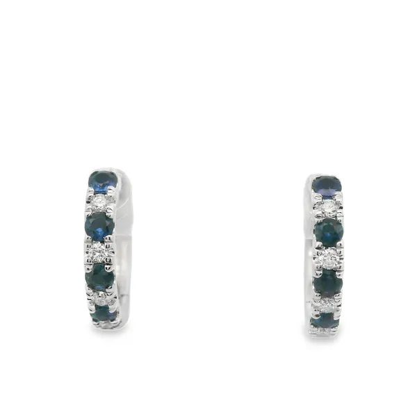 Sapphire and Diamond Huggies Hogan's Jewelers Gaylord, MI