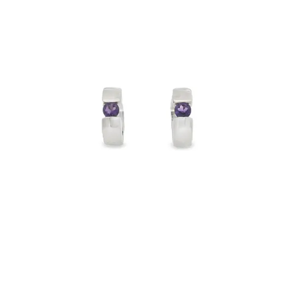Amethyst Huggies Hogan's Jewelers Gaylord, MI