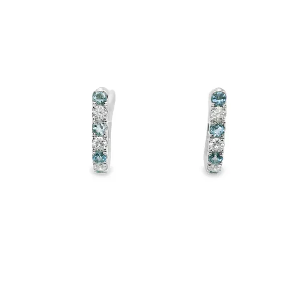Aquamarine and Diamond Huggies Hogan's Jewelers Gaylord, MI