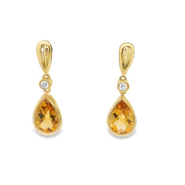 Citrine and Daimond Earrings Hogan's Jewelers Gaylord, MI