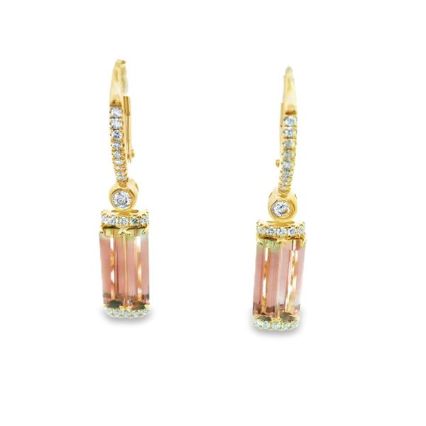Watermelon Tourmaline earrings Hogan's Jewelers Gaylord, MI