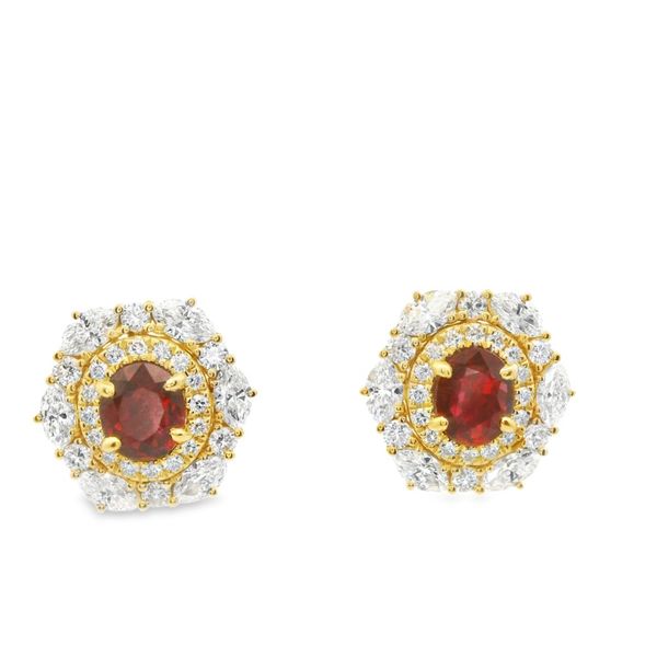 Ruby and Diamond Earrings Hogan's Jewelers Gaylord, MI