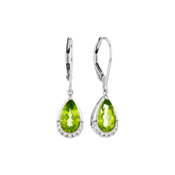 Peridot and Diamond Earrings Hogan's Jewelers Gaylord, MI