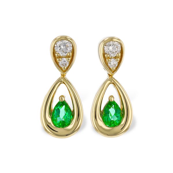 Emerald and Diamond Earrings Hogan's Jewelers Gaylord, MI