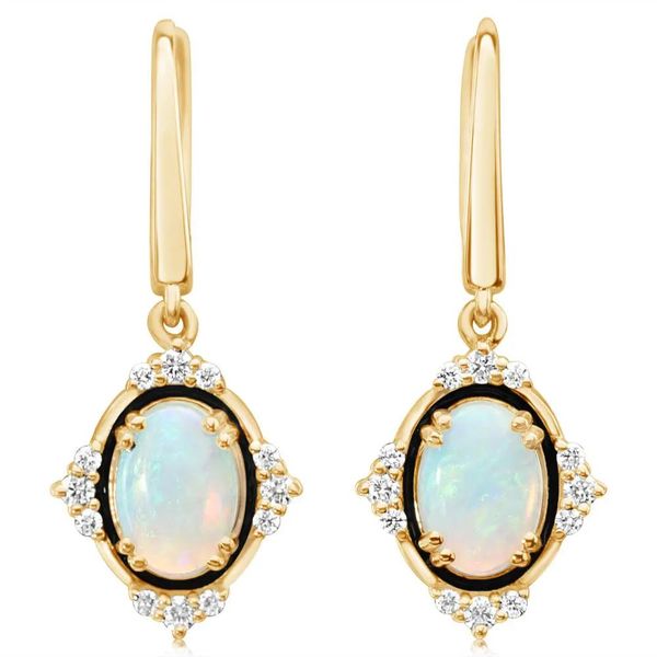 Opal and Diamond Earrings Hogan's Jewelers Gaylord, MI