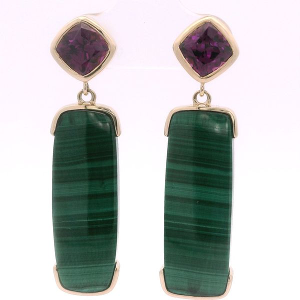 Malachite and Garnet Earrings Hogan's Jewelers Gaylord, MI