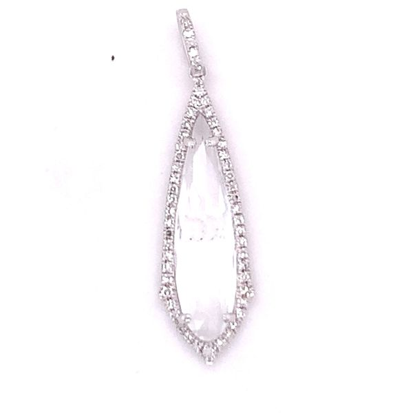 Clear Quartz and Diamond Pendant Hogan's Jewelers Gaylord, MI