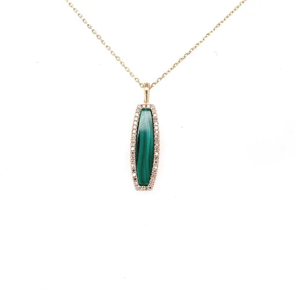 Malaquite and Diamond Pendant Hogan's Jewelers Gaylord, MI
