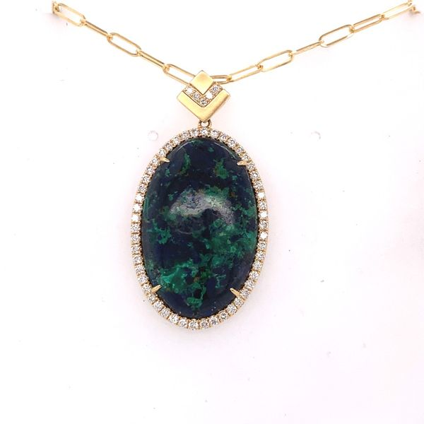 Diamond and Azurite Malachite Pendant Hogan's Jewelers Gaylord, MI