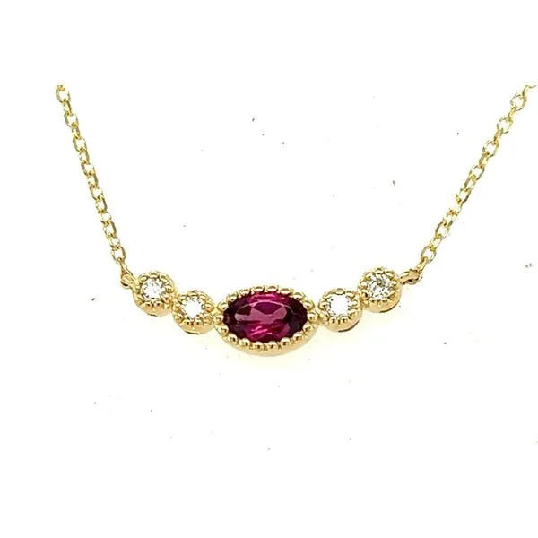 Rhodalite Garnet and Diamond Necklace Hogan's Jewelers Gaylord, MI