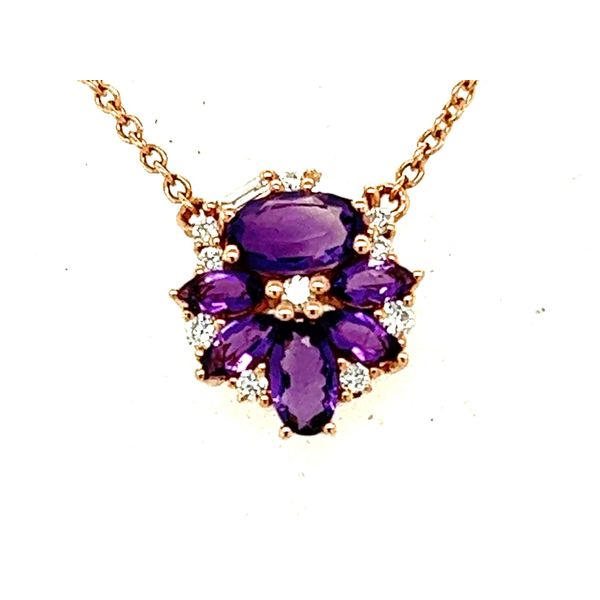 Tessarye Amethyst Cluster Necklace Hogan's Jewelers Gaylord, MI