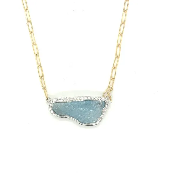 Aquamarine and Diamond Pendant Hogan's Jewelers Gaylord, MI