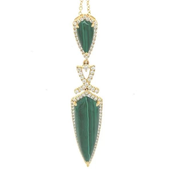 Malachite and Diamond Pendant Hogan's Jewelers Gaylord, MI